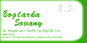 boglarka sovany business card